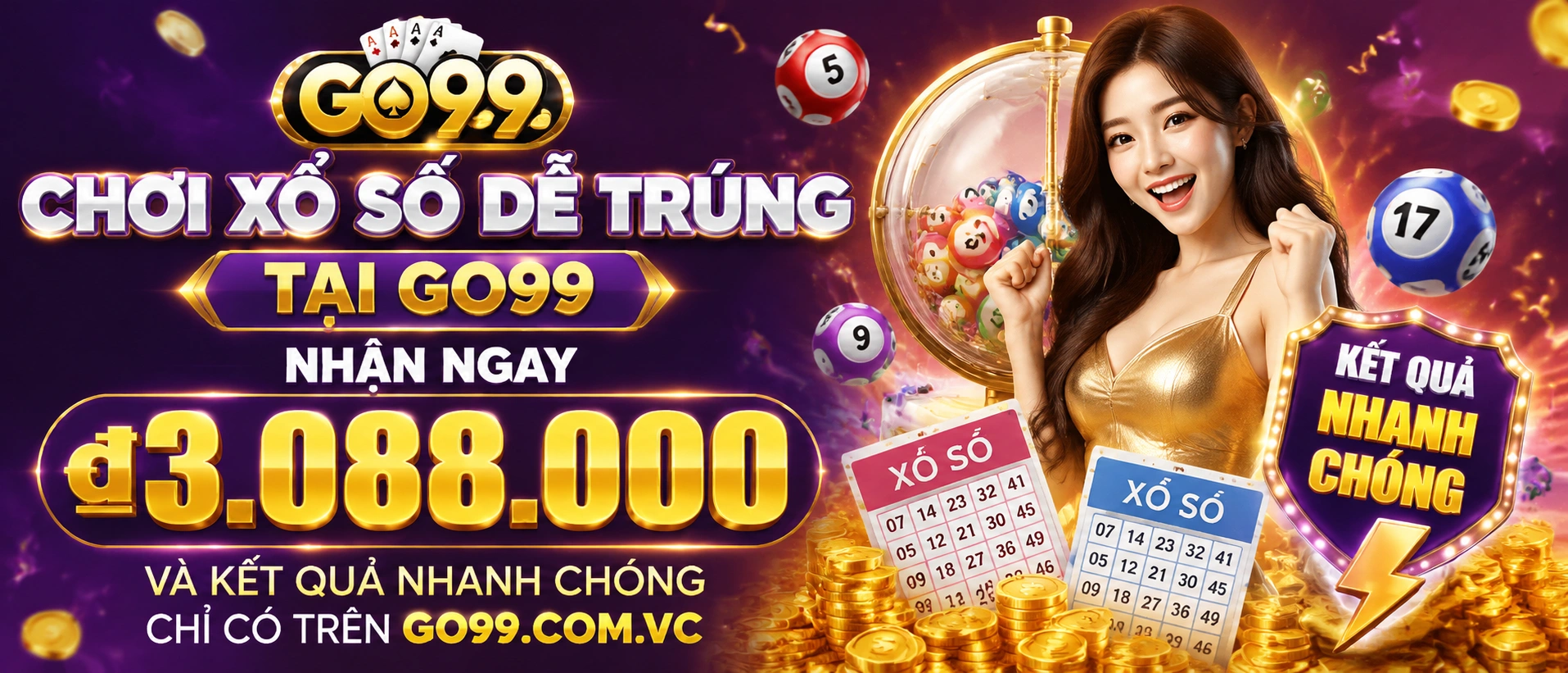 Màn hình tra cứu XSMB, XSMN và XSMT trên GO99