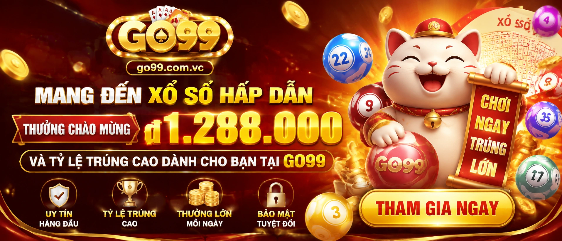 Giao diện Xổ Số GO99 với bảng kết quả và khu vực tra cứu